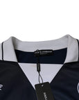 Dolce & Gabbana Blue White Milano Long Sleeve Jersey T-shirt