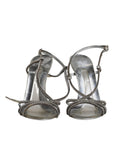Dolce & Gabbana Silver Crystal Slingback KEIRA Sandals Shoes