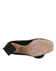 Dolce & Gabbana Black Brocade Crystals Heels Pumps Shoes