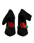 Dolce & Gabbana Black Stiletto Heels Mid Calf Boots Shoes