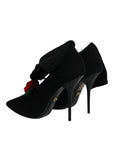 Dolce & Gabbana Black Stiletto Heels Mid Calf Boots Shoes