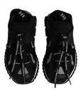 Dolce & Gabbana Black White Logo Sorrento Sneakers Shoes