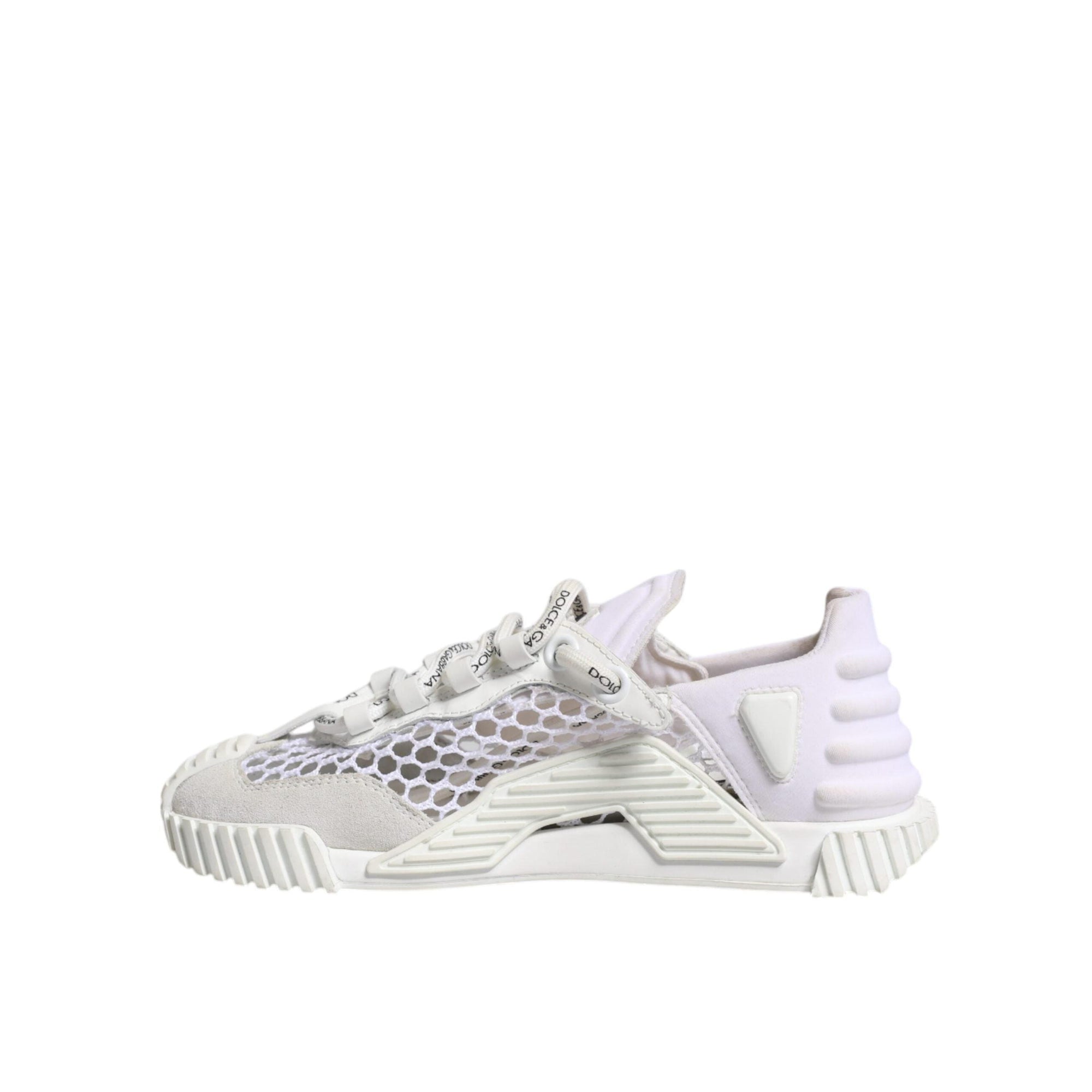 Dolce & Gabbana White Mesh NS1 Low Top Sports Sneaker Shoes