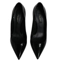 Dolce & Gabbana Black Patent Leather High Heels Pumps Shoes