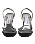 Dolce & Gabbana Black Chevron High Heels Sandals Shoes