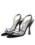 Dolce & Gabbana Black Chevron High Heels Sandals Shoes