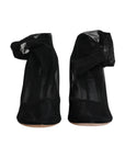 Dolce & Gabbana Black Nylon Mesh Sock Style Boots Shoes