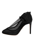 Dolce & Gabbana Black Nylon Mesh Sock Style Boots Shoes