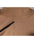Dolce & Gabbana Brown Turtleneck Long Sleeve Pullover Sweater