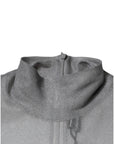 Dolce & Gabbana Grey Mesh Turtleneck Long Sleeve Blouse Top