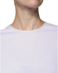 Dolce & Gabbana White Cotton Silk Round Neck Wrap Blouse Top