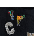 Dolce & Gabbana Enchanted Crystal Embellished Black Sweater