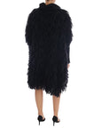 Dolce & Gabbana Elegant Black Fringed Wool-Cashmere Sweater
