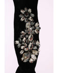 Dolce & Gabbana Crystal Embellished Black Knit Stockings