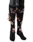 Dolce & Gabbana Elegant Embellished Crystal Stockings