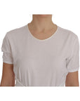 Dolce & Gabbana Elegant White Wrap Blouse with Crystal Accents