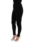 Dolce & Gabbana Elegant Black High Waist Stretch Tights