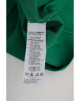 Dolce & Gabbana Embellished Green Silk Pullover Sweater