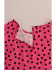 Dolce & Gabbana Chic Pink Polka Dotted Silk Blouse