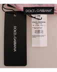 Dolce & Gabbana Chic Pink Polka Dotted Silk Blouse