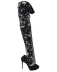 Dolce & Gabbana Embroidered Floral Over-Knee Boots