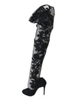 Dolce & Gabbana Embroidered Floral Over-Knee Boots