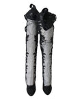 Dolce & Gabbana Embroidered Floral Over-Knee Boots