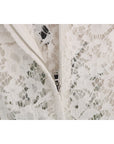 Dolce & Gabbana Elegant White Lace Embellished Mini Blouse
