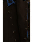 Dolce & Gabbana Chic Black & Blue Short Trench Jacket