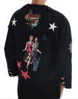 Dolce & Gabbana Enchanted Blue Crystal Embroidered Coat