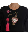 Dolce & Gabbana Fairy Tale Embroidered Silk Blouse
