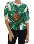 Dolce & Gabbana Tropical Sequined Sweater - Lush Greenery Edition