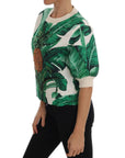 Dolce & Gabbana Tropical Sequined Sweater - Lush Greenery Edition