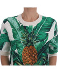 Dolce & Gabbana Tropical Sequined Sweater - Lush Greenery Edition