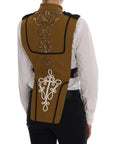 Dolce & Gabbana Runway Embellished Crystal Cross Vest