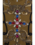 Dolce & Gabbana Runway Embellished Crystal Cross Vest