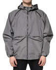 Dolce & Gabbana Gray Polyester Hooded Men Full Zip Jacket