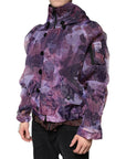 Dolce & Gabbana Purple Camouflage Hooded Men Blouson Jacket