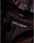 Dolce & Gabbana Purple Camouflage Hooded Men Blouson Jacket
