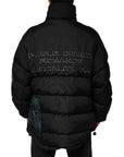 Dolce & Gabbana Black Nylon Puffer Men Full Zip Jacket