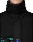 Dolce & Gabbana Black Nylon Puffer Men Full Zip Jacket