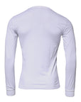 Dolce & Gabbana White Crown Crew Neck Cotton Pullover Sweater