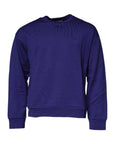 Dolce & Gabbana Blue Cotton Crew Neck Men Pullover Sweater