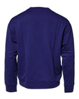 Dolce & Gabbana Blue Cotton Crew Neck Men Pullover Sweater