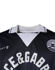 Dolce & Gabbana Blue Logo Jersey Collared Pullover Sweater