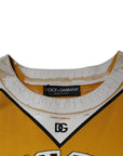 Dolce & Gabbana Yellow Logo Jersey Crewneck Pullover Sweater