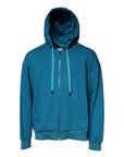 Dolce & Gabbana Blue Logo Cotton Hooded Sweatshirt Sweater