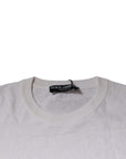 Dolce & Gabbana White Silk Crew Neck Men Pullover Sweater