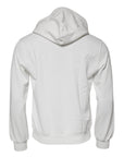 Dolce & Gabbana White Caesar Cotton Hooded Pullover Sweater