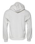 Dolce & Gabbana White Caesar Cotton Hooded Pullover Sweater